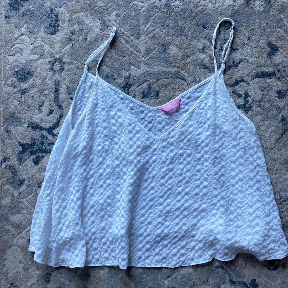 Lilly Pulitzer white flowy tank top